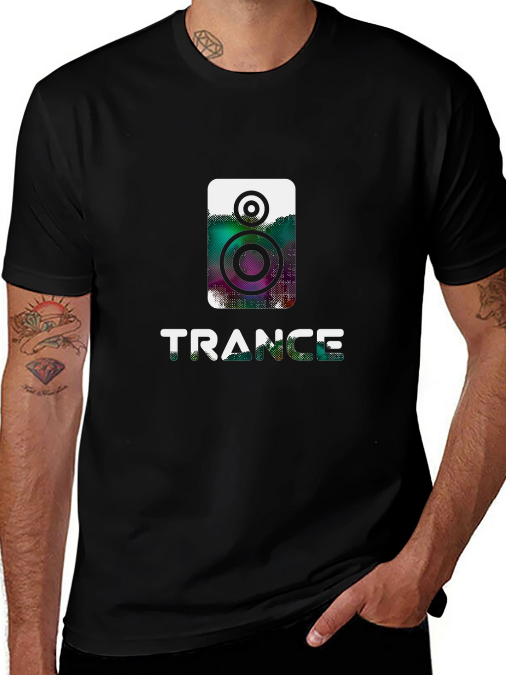 Trance Music Graphic Tee - Black Cotton Shirt