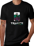 Trance Music Graphic Tee - Black Cotton Shirt