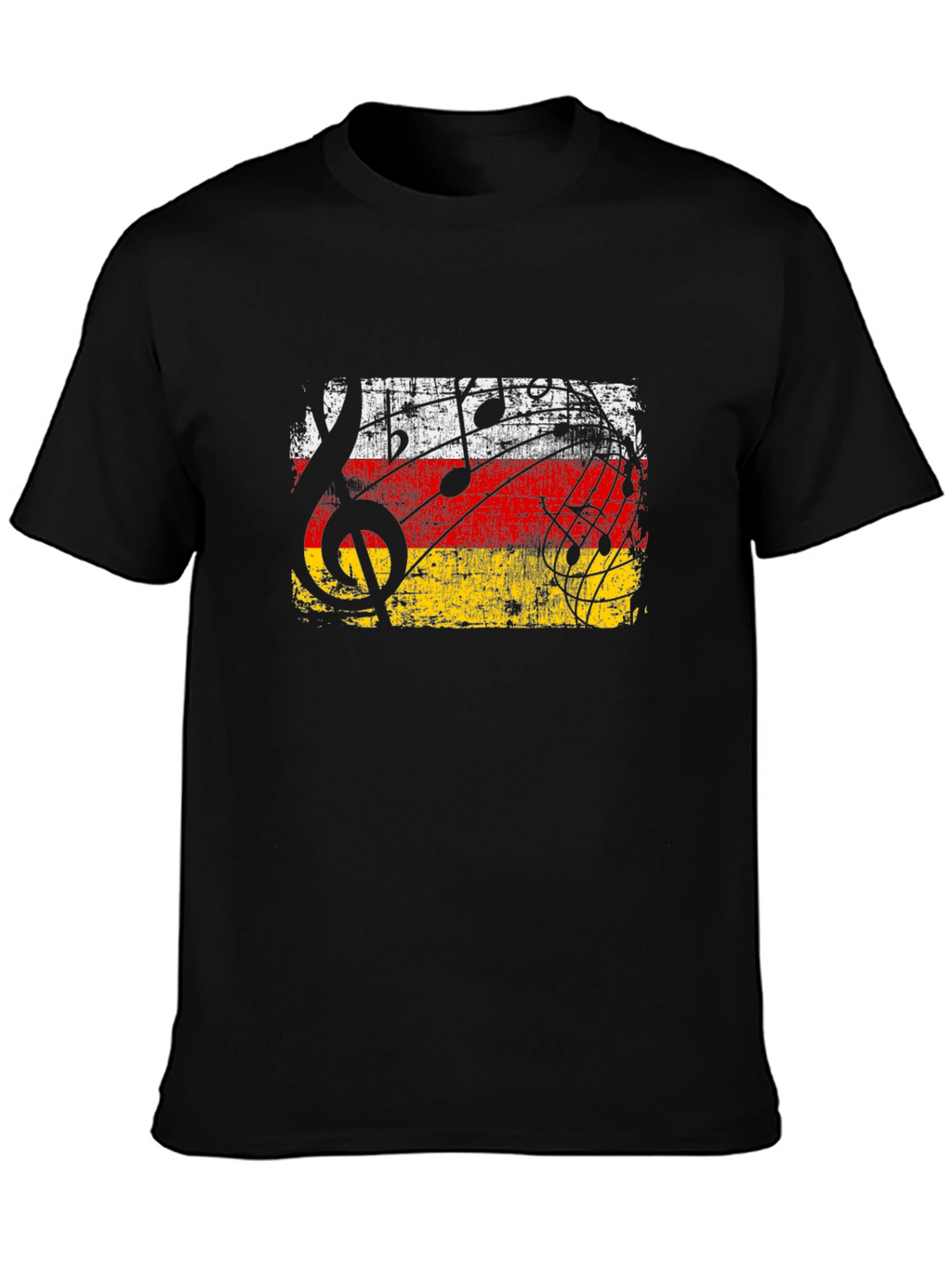 Musical Germany Flag T-Shirt - Black