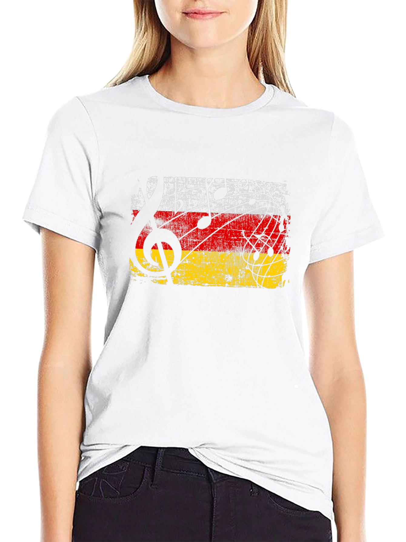 Musical Germany Flag T-Shirt - Black