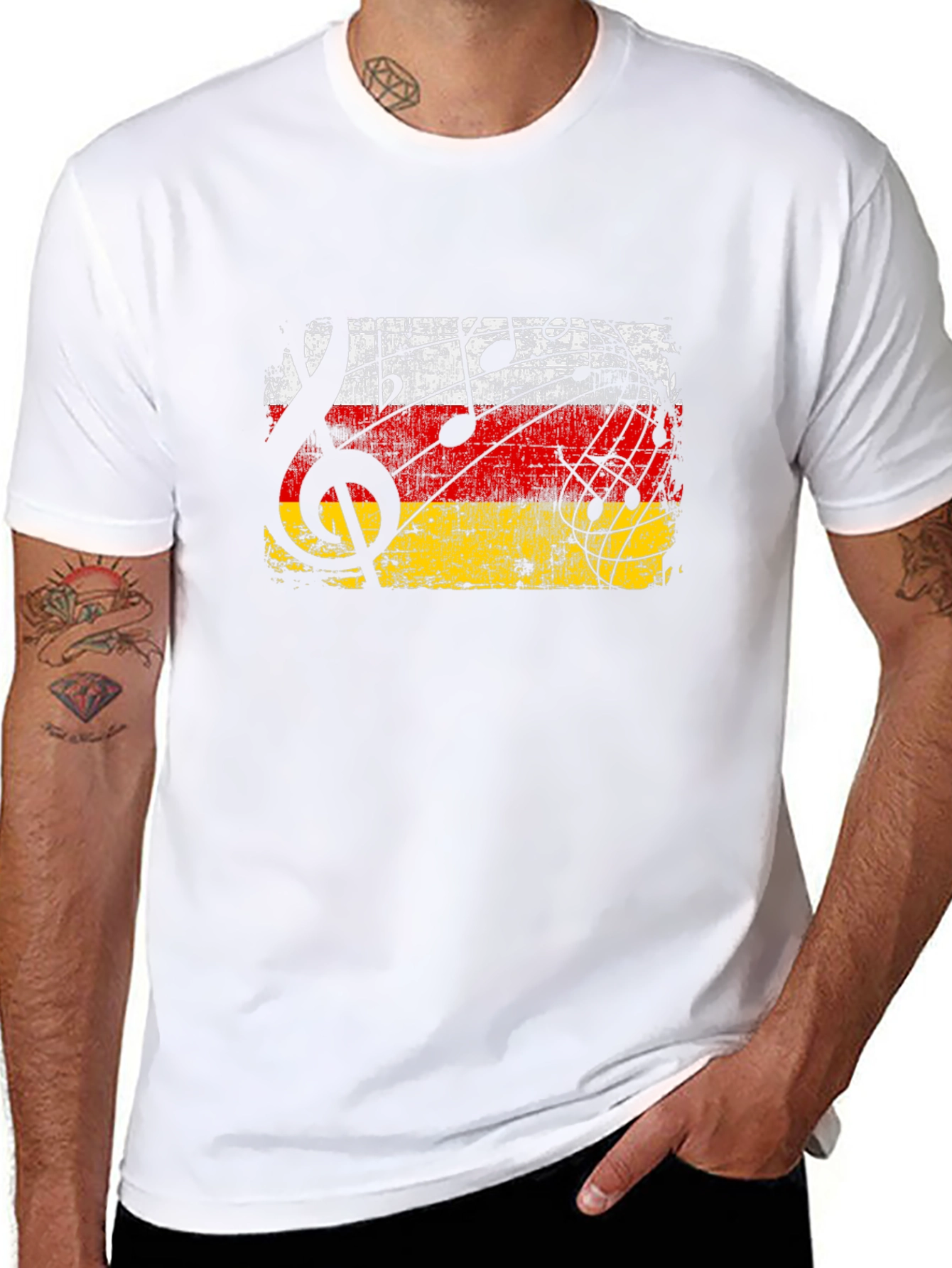 Musical Germany Flag T-Shirt - Black