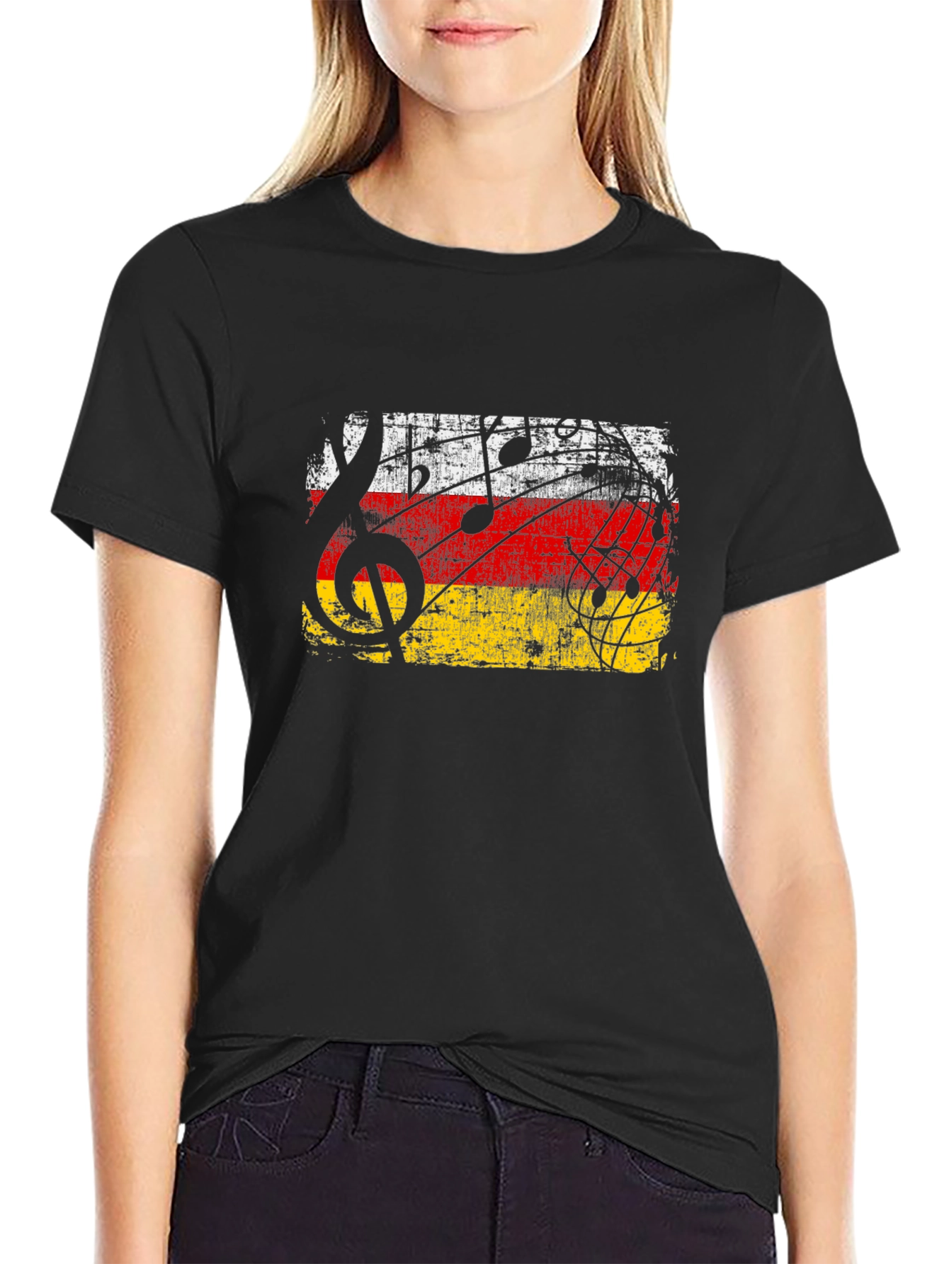 Musical Germany Flag T-Shirt - Black