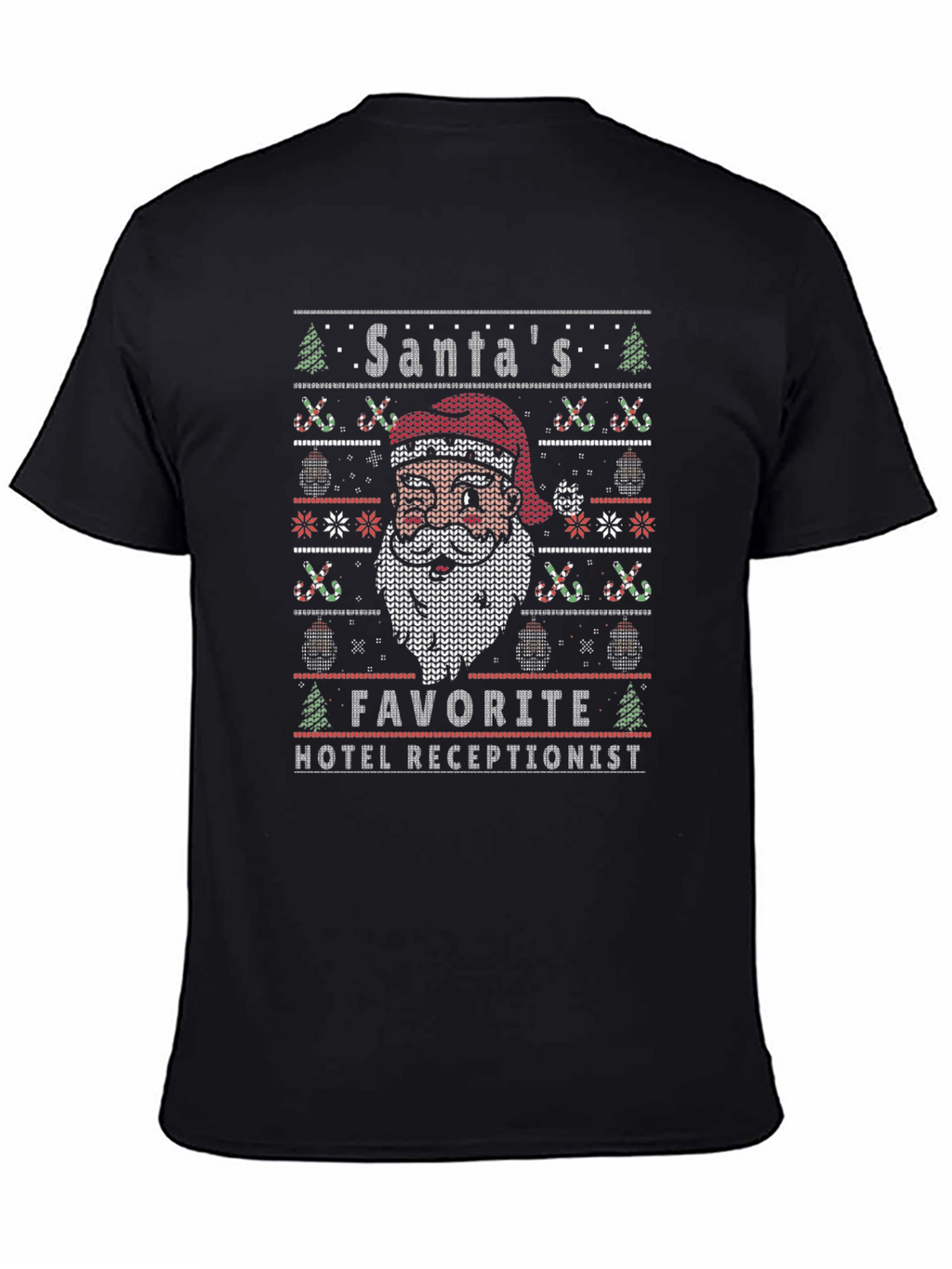 Santas Favorite Hotel Receptionist Ugly Christmas Sweater T-Shirt