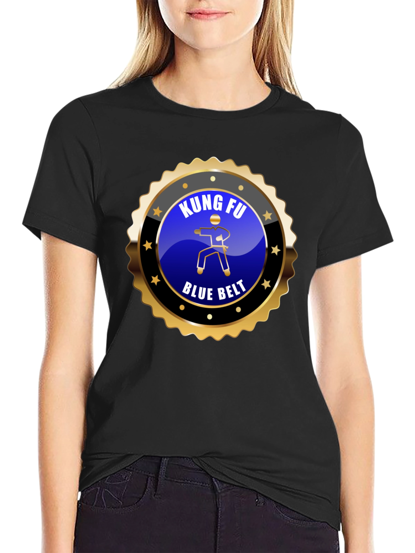 Kung Fu Blue Belt T-Shirt - Martial Arts Design