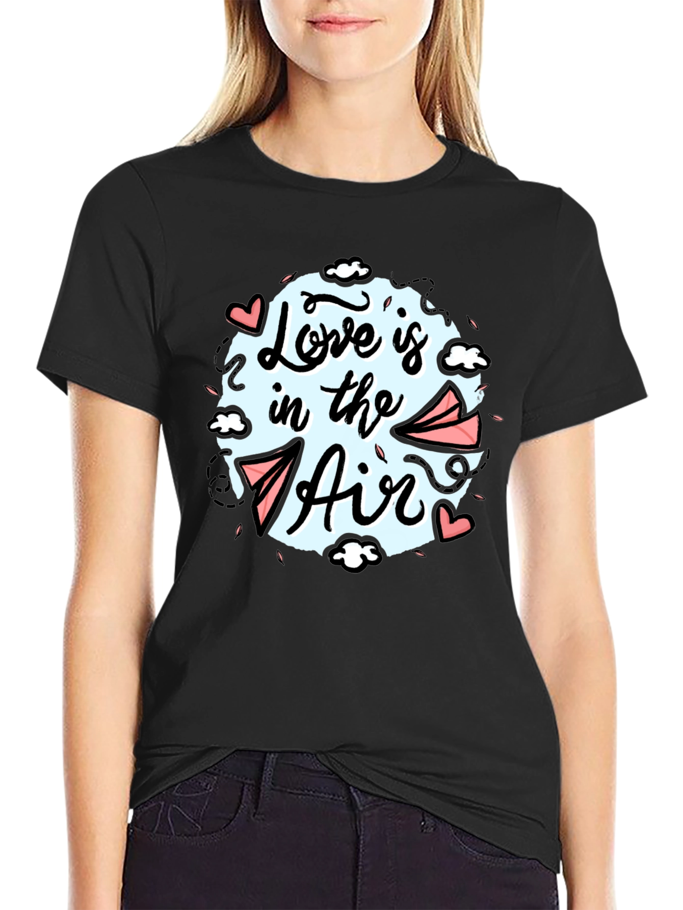 Love is in the Air Graphic Tee - Black