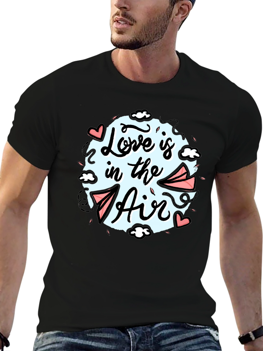 Love is in the Air Graphic Tee - Black
