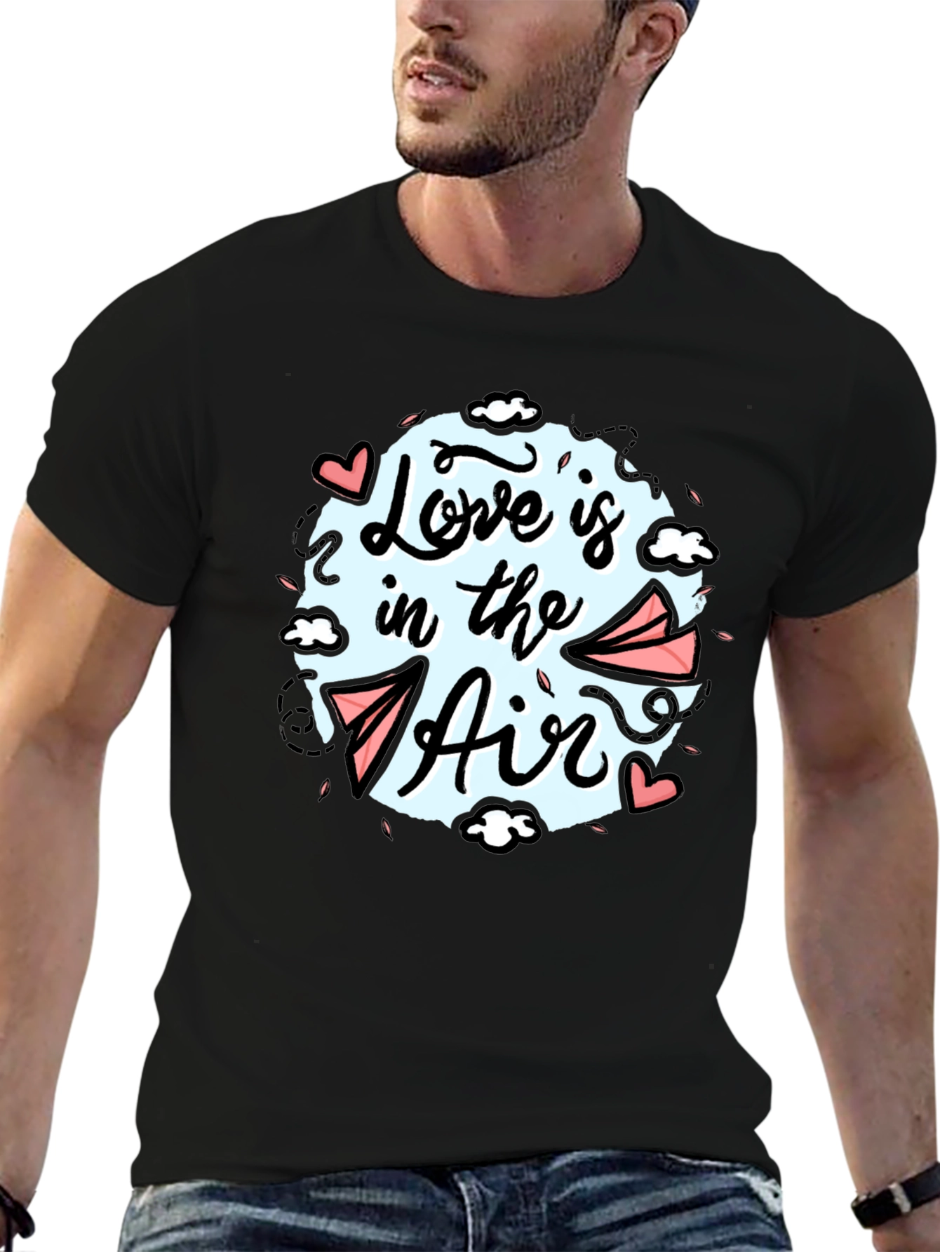 Love is in the Air Graphic Tee - Black