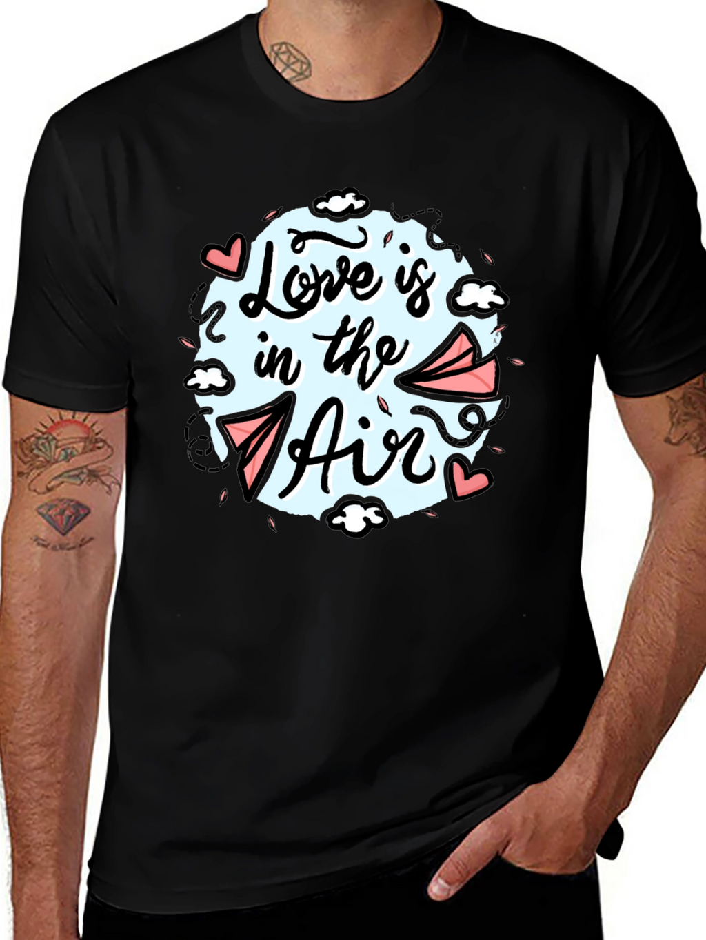 Love is in the Air Graphic Tee - Black