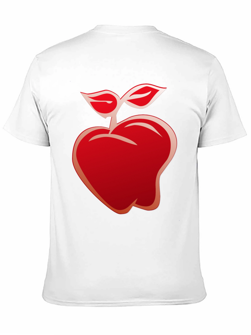 Red Apple Graphic Black T-Shirt