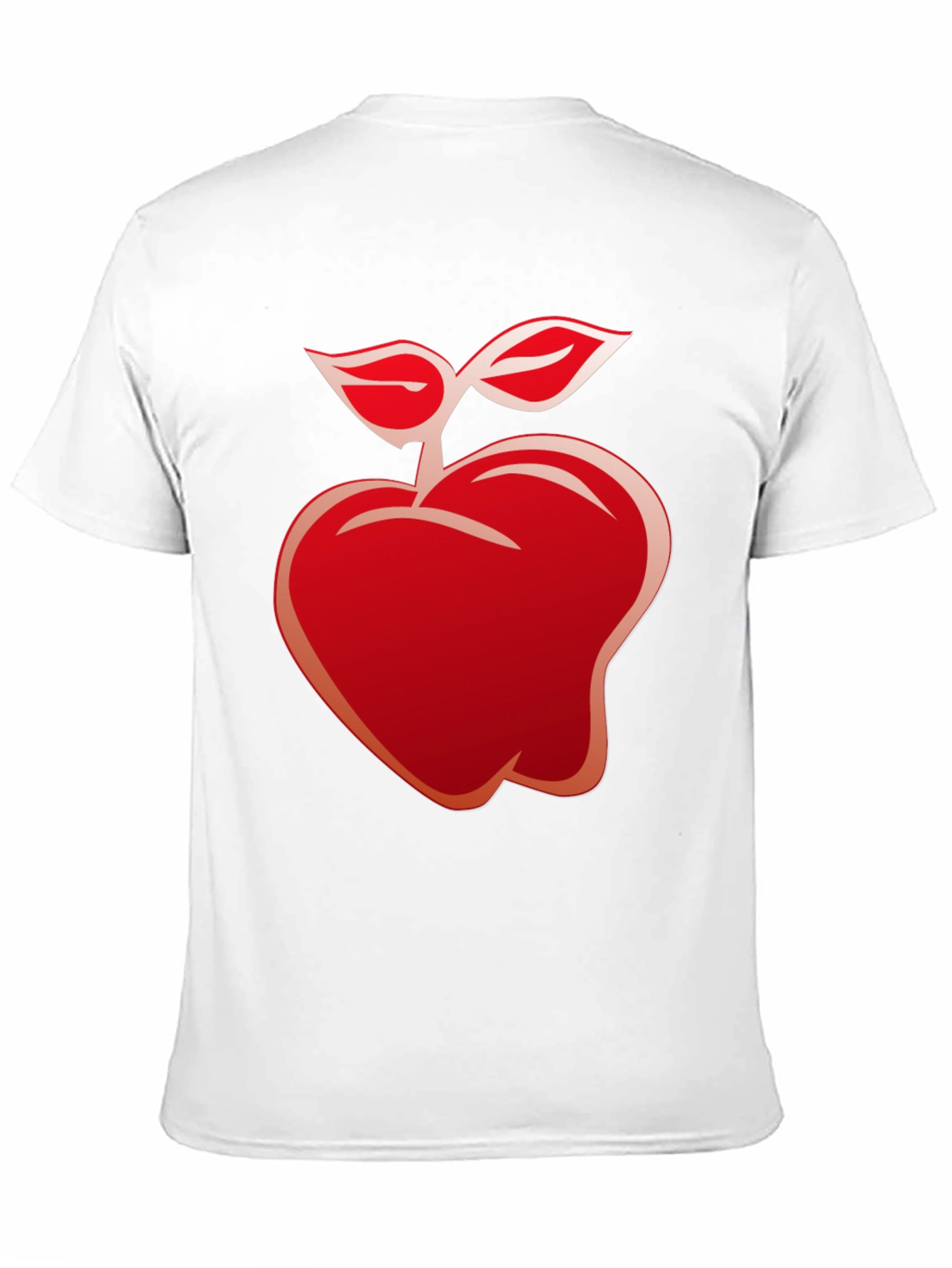 Red Apple Graphic Black T-Shirt