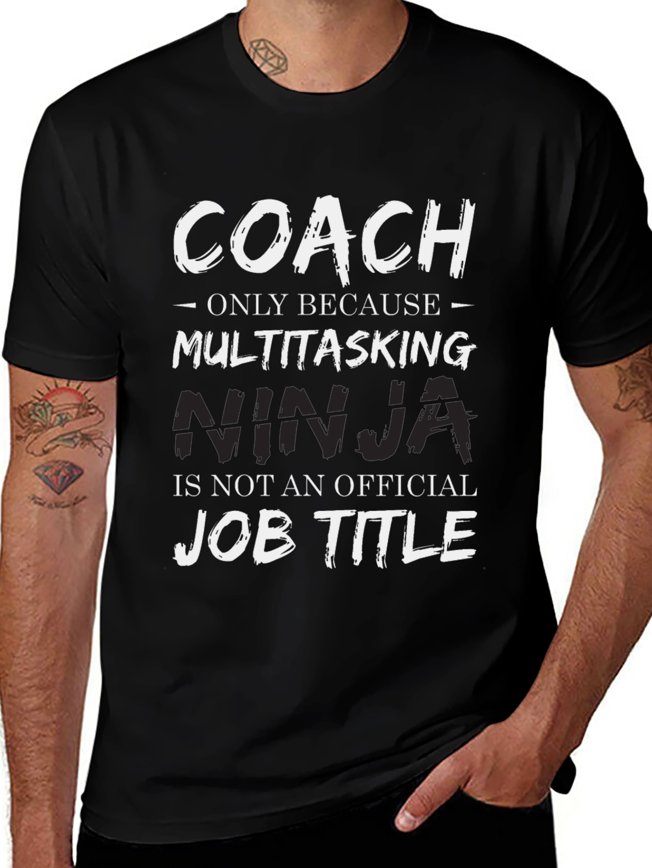 Coach Multitasking Ninja Job Title T-Shirt