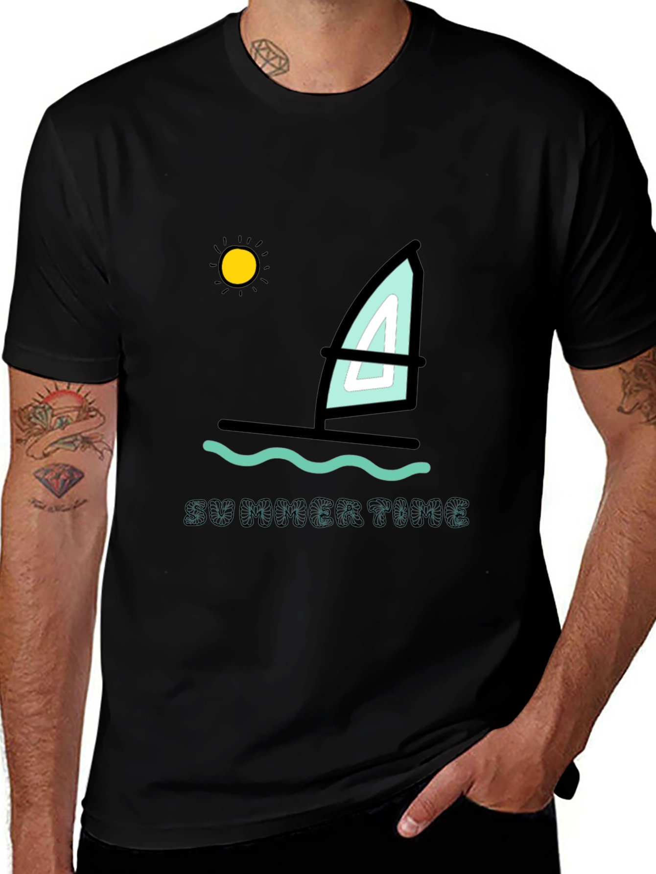 Summer Time Graphic Tee - Sailboat Design