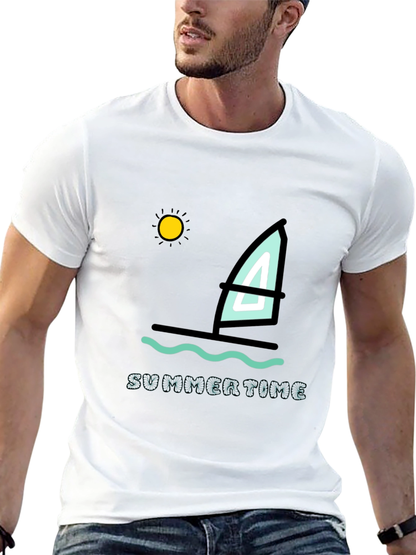 Summer Time Graphic Tee - Sailboat Design