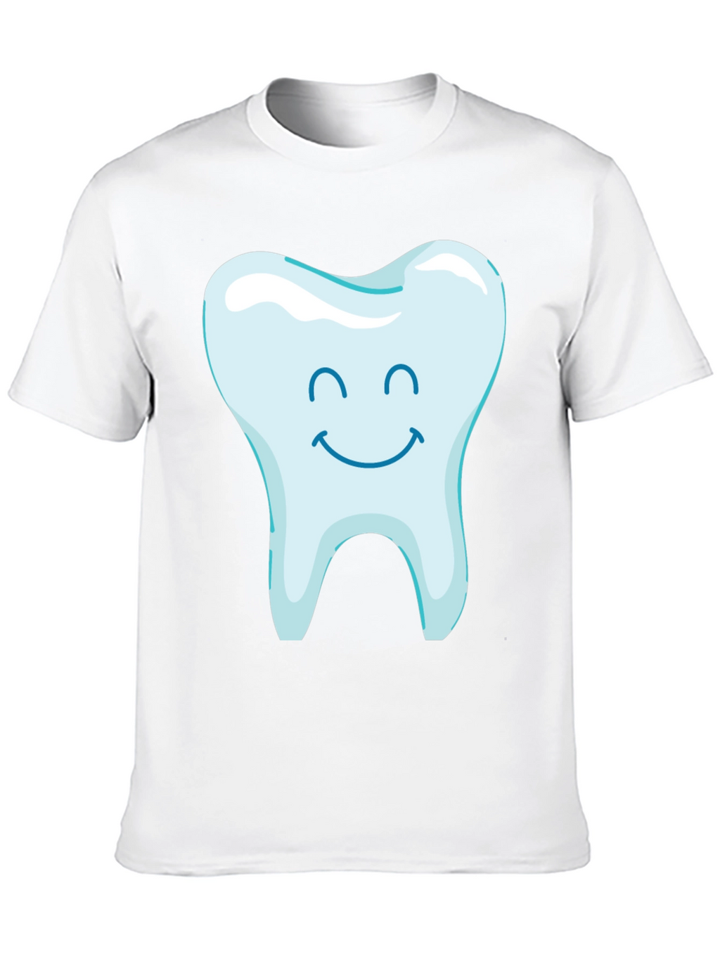 Happy Tooth Graphic Tee - Black Cotton Blend Shirt