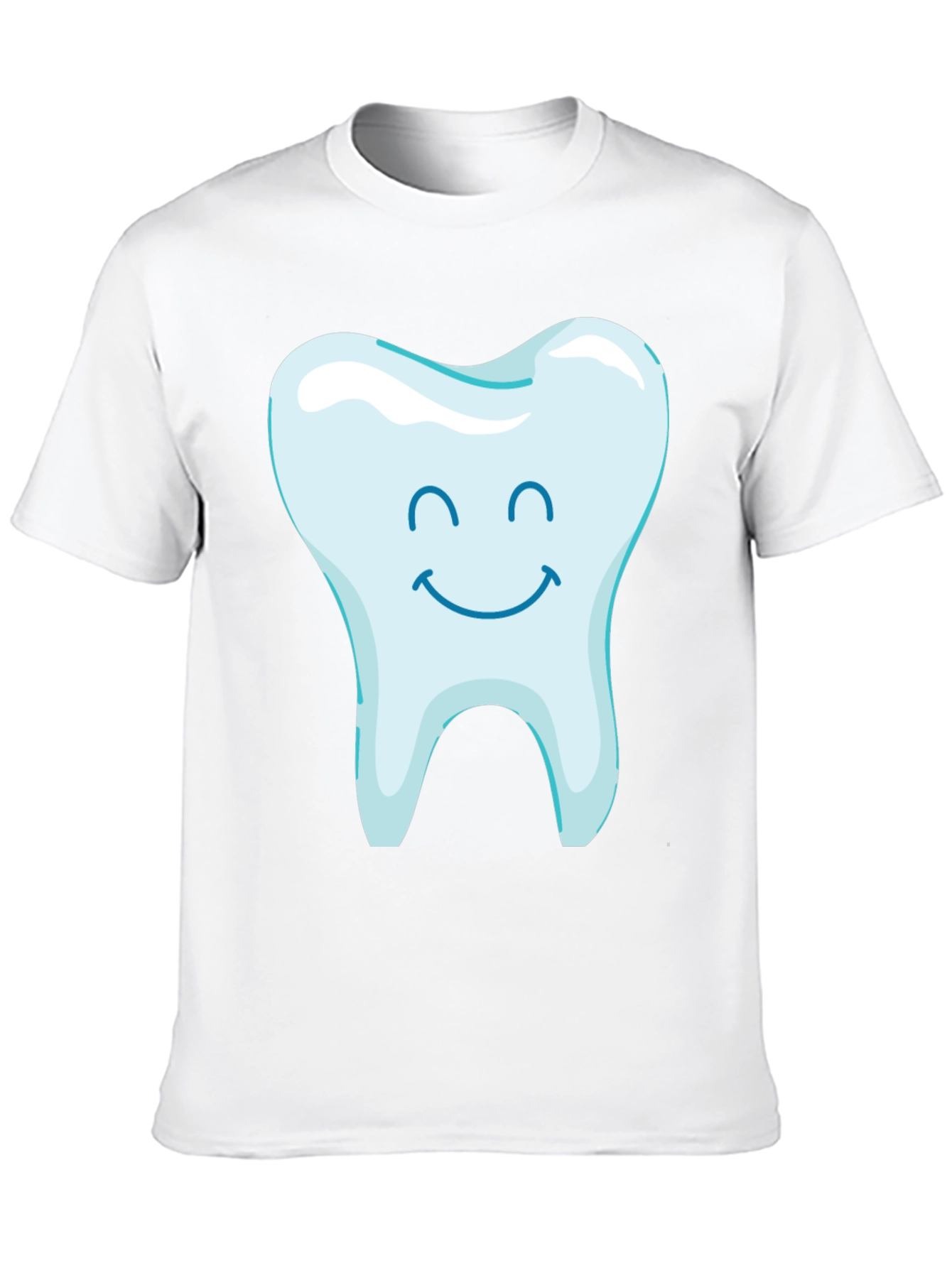 Happy Tooth Graphic Tee - Black Cotton Blend Shirt