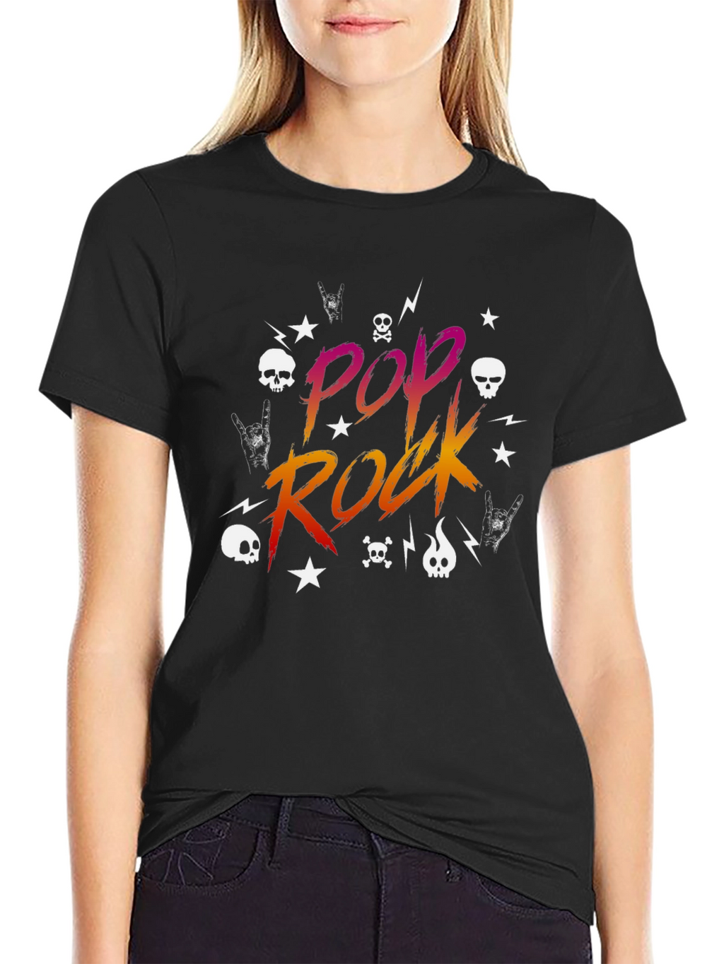 Pop Rock Graphic Tee - Black T-Shirt