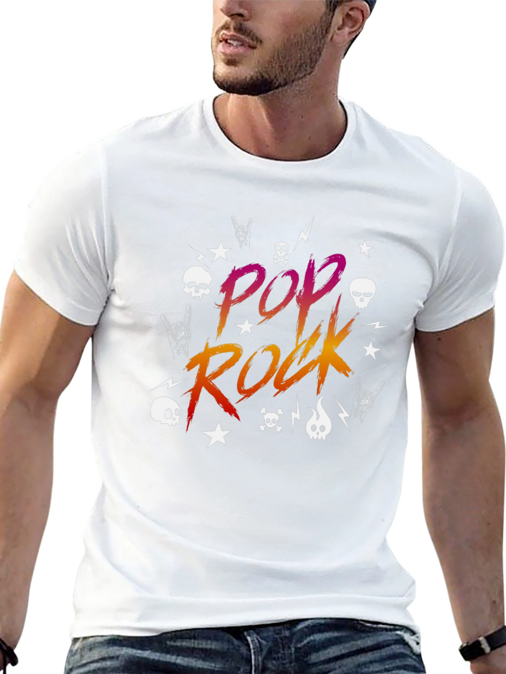 Pop Rock Graphic Tee - Black T-Shirt
