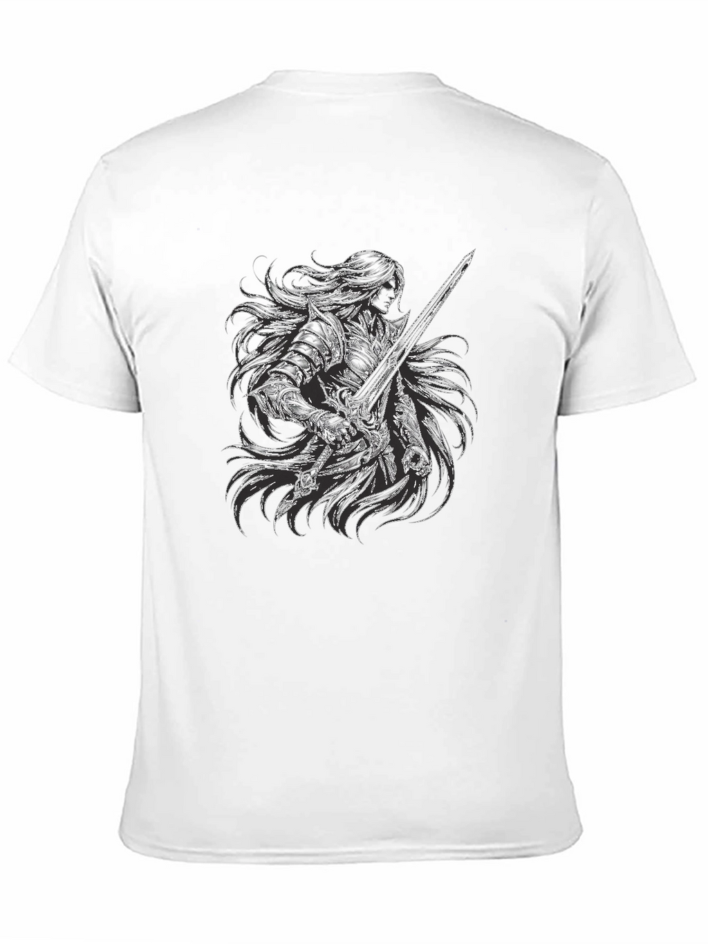 Warrior Knight Graphic Black T-Shirt