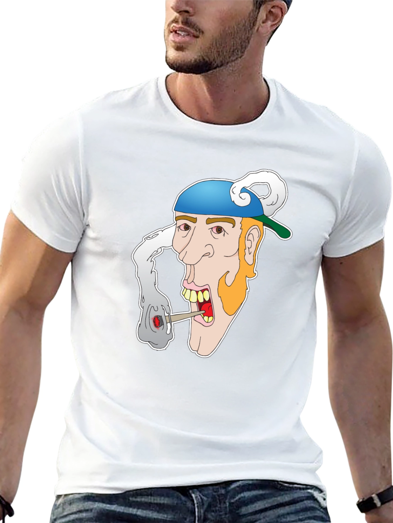 Cartoon Character Graphic Black T-Shirt