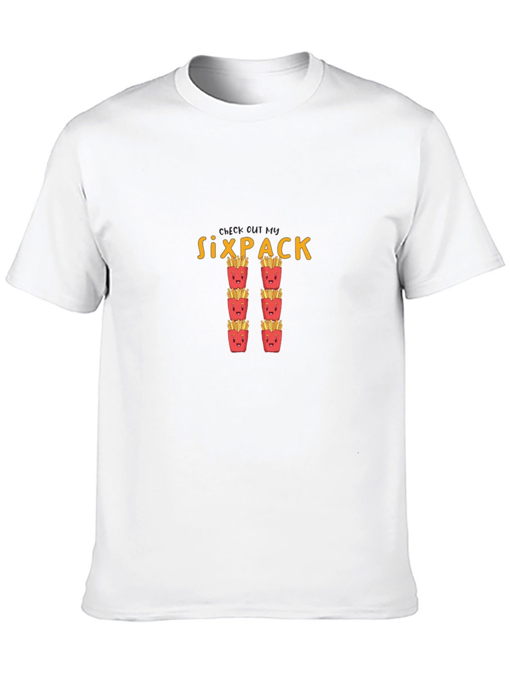 Six Pack Fries Graphic Tee - Funny Foodie T-Shirt
