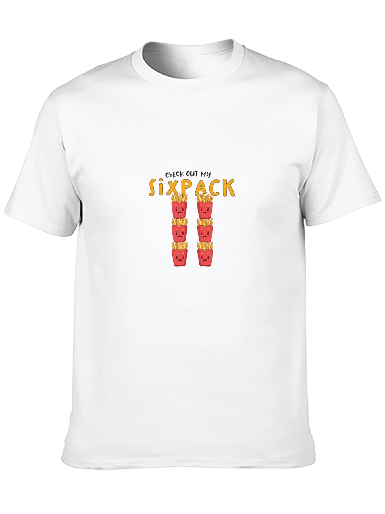 Six Pack Fries Graphic Tee - Funny Foodie T-Shirt