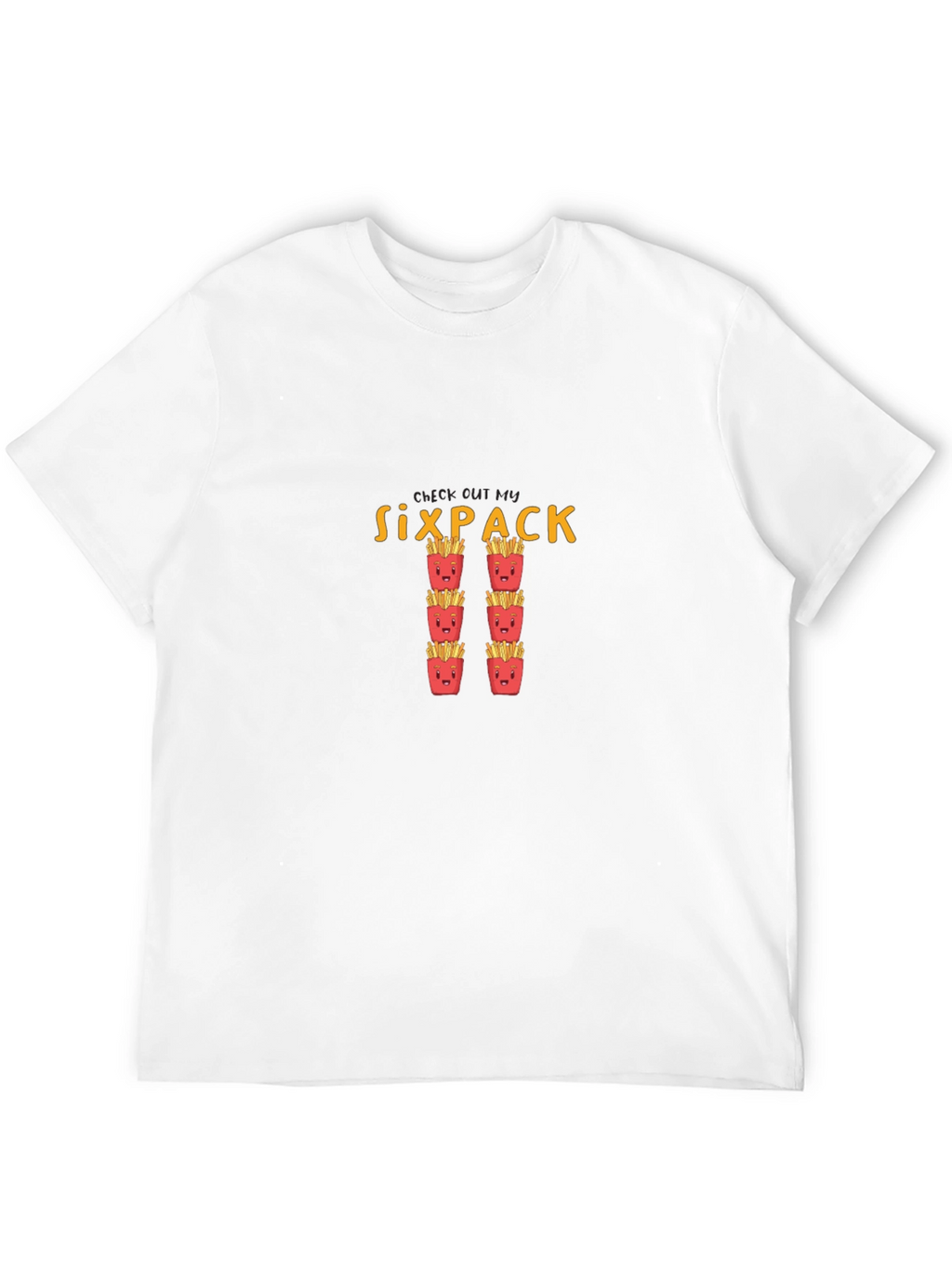 Six Pack Fries Graphic Tee - Funny Foodie T-Shirt