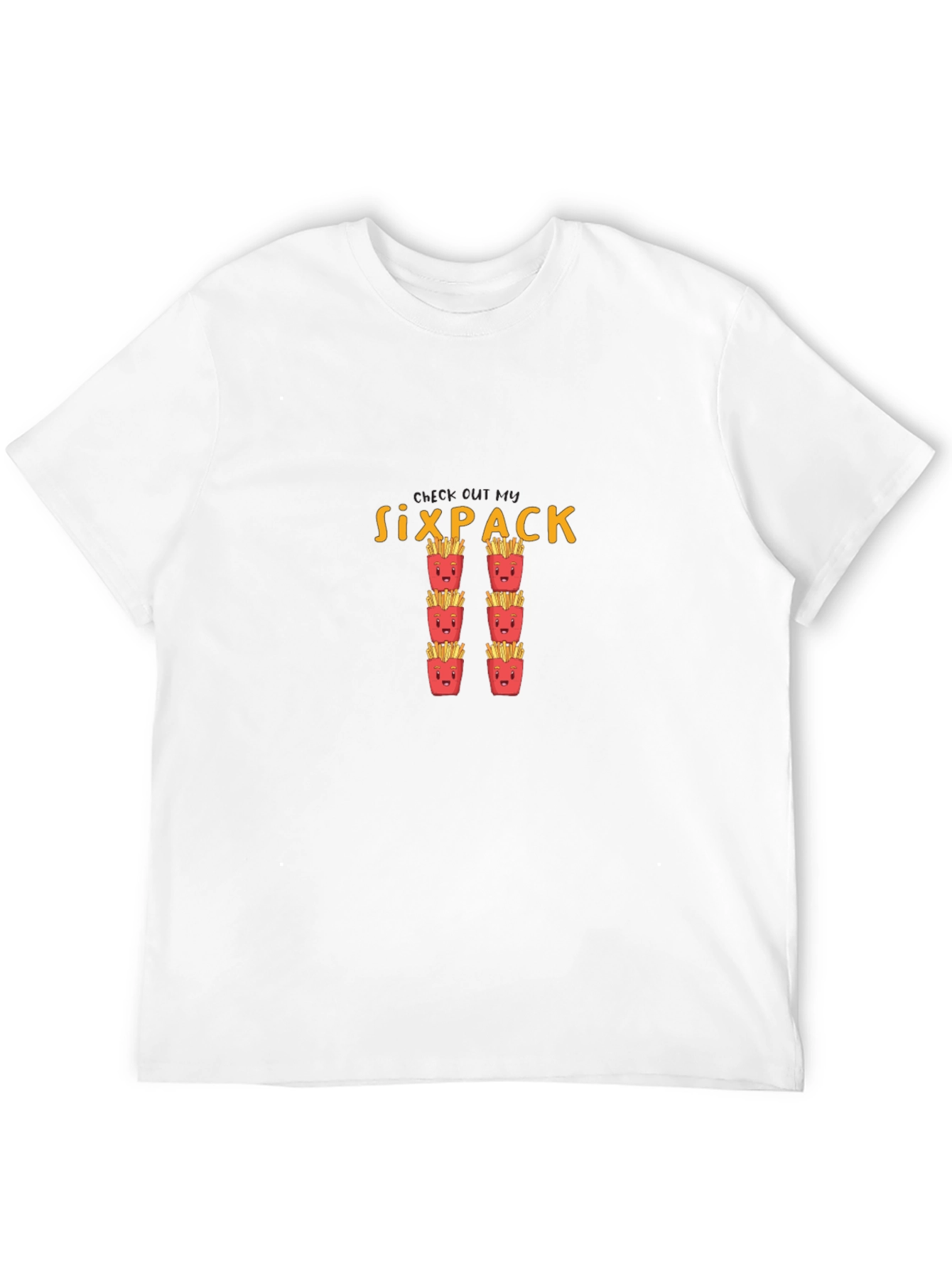 Six Pack Fries Graphic Tee - Funny Foodie T-Shirt