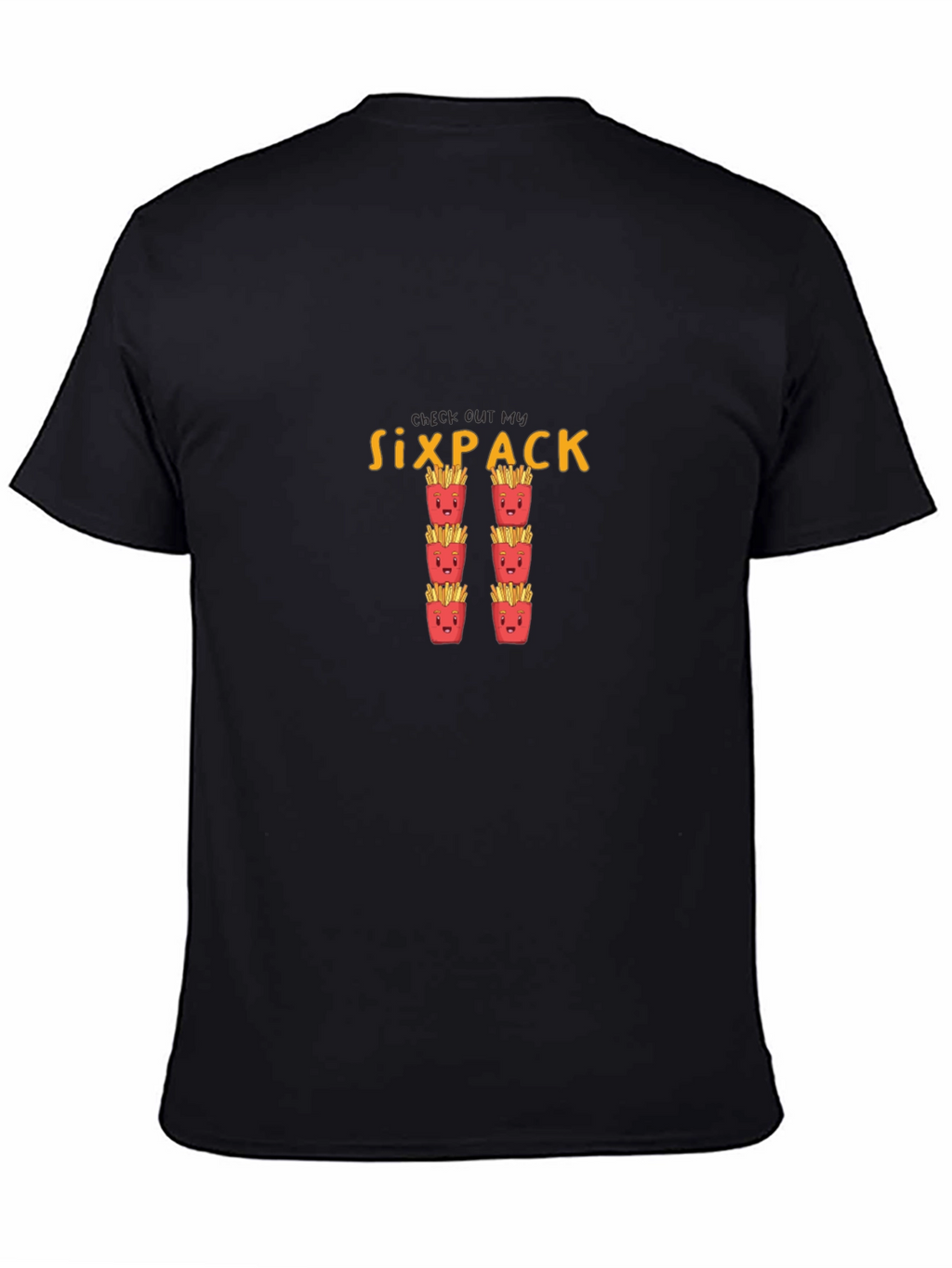 Six Pack Fries Graphic Tee - Funny Foodie T-Shirt