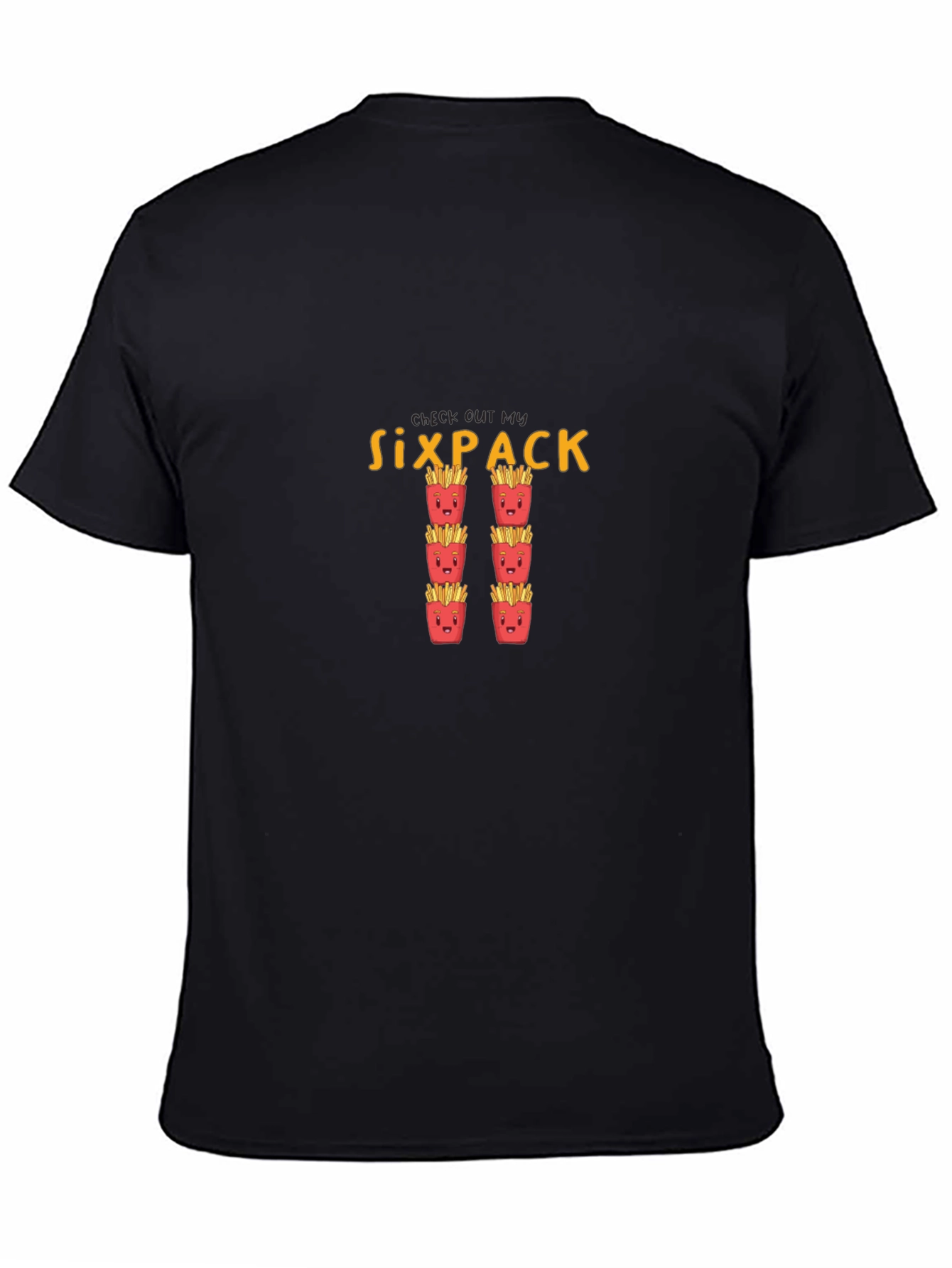 Six Pack Fries Graphic Tee - Funny Foodie T-Shirt