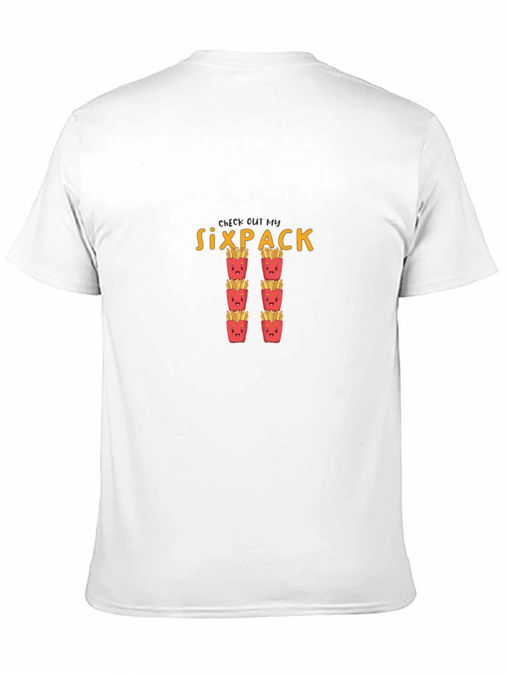 Six Pack Fries Graphic Tee - Funny Foodie T-Shirt