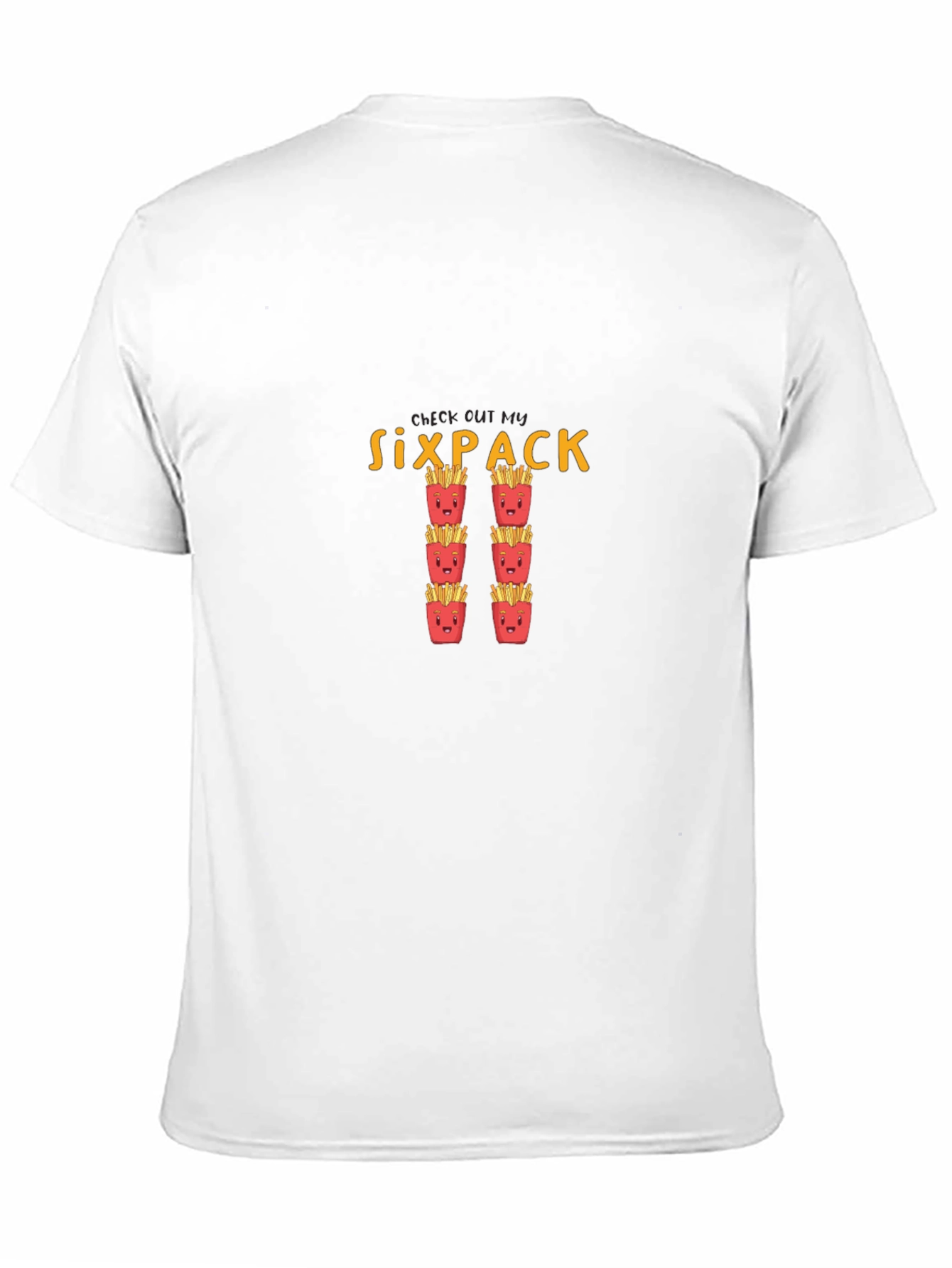 Six Pack Fries Graphic Tee - Funny Foodie T-Shirt