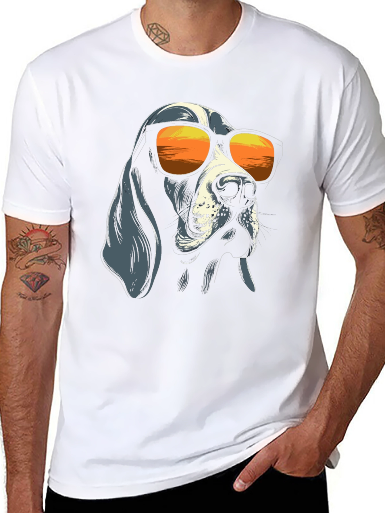 Cool Dog Sunglasses Graphic Tee - Unisex Style