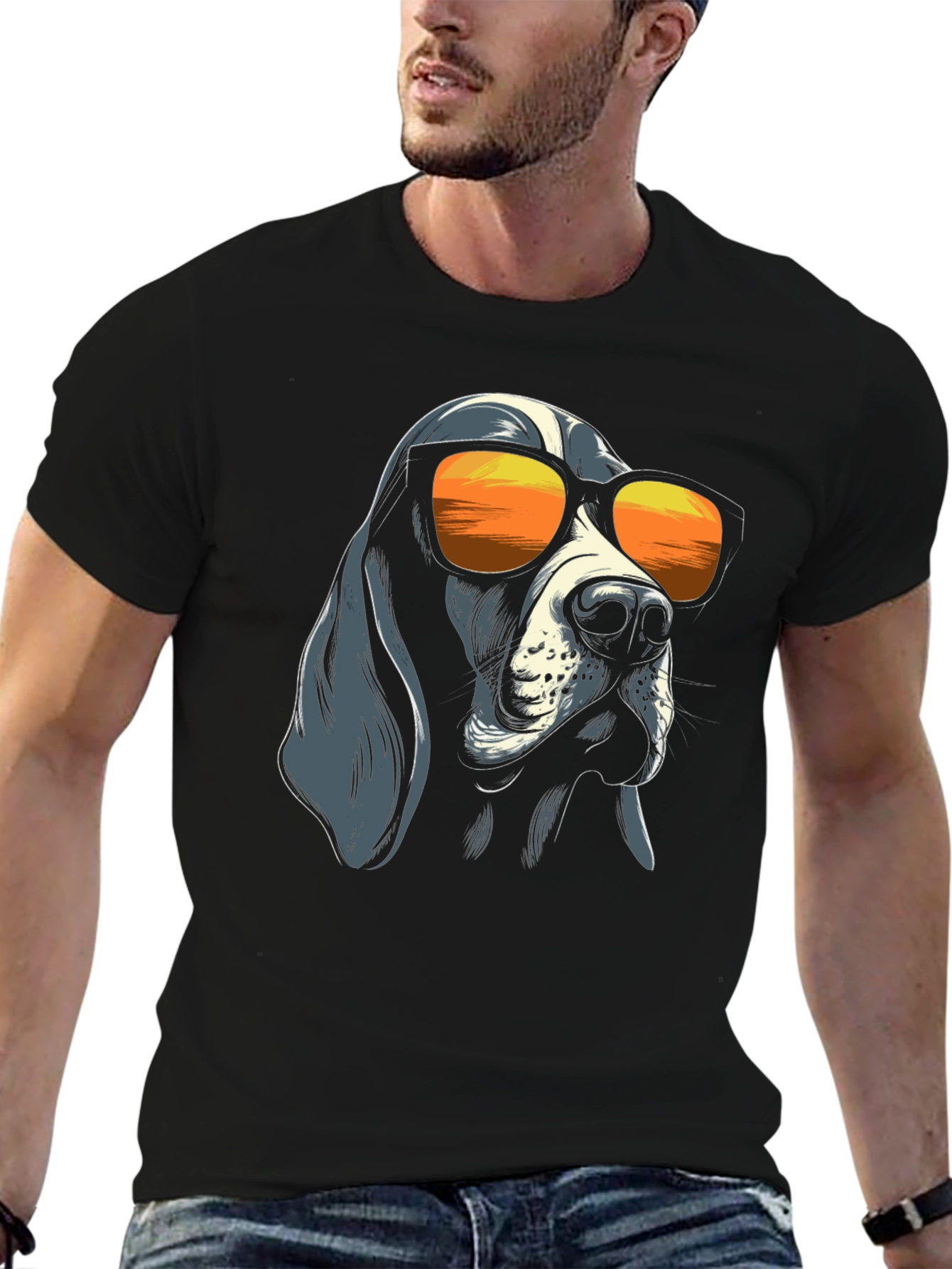Cool Dog Sunglasses Graphic Tee - Unisex Style