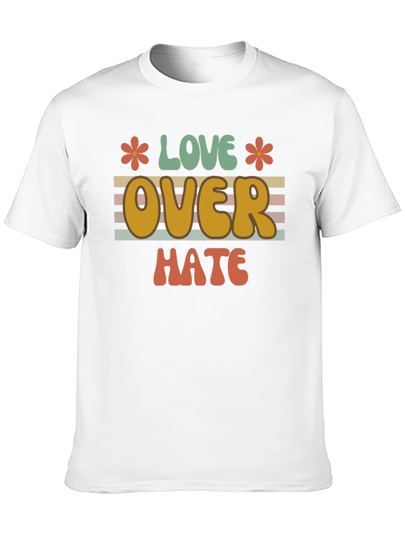 Love Over Hate Graphic Tee - Retro Style