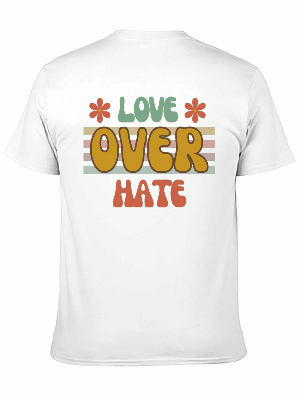 Love Over Hate Graphic Tee - Retro Style