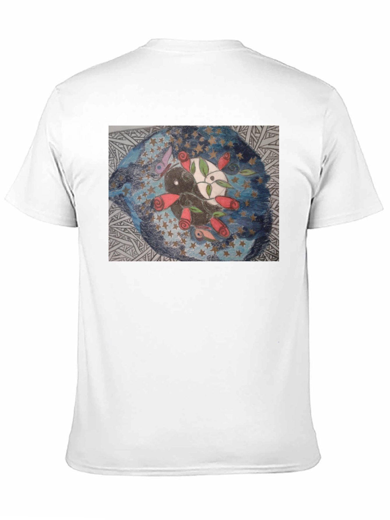 Yin Yang Roses Graphic Tee