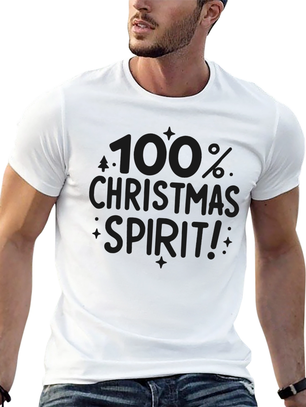 100% Christmas Spirit! Graphic Tee