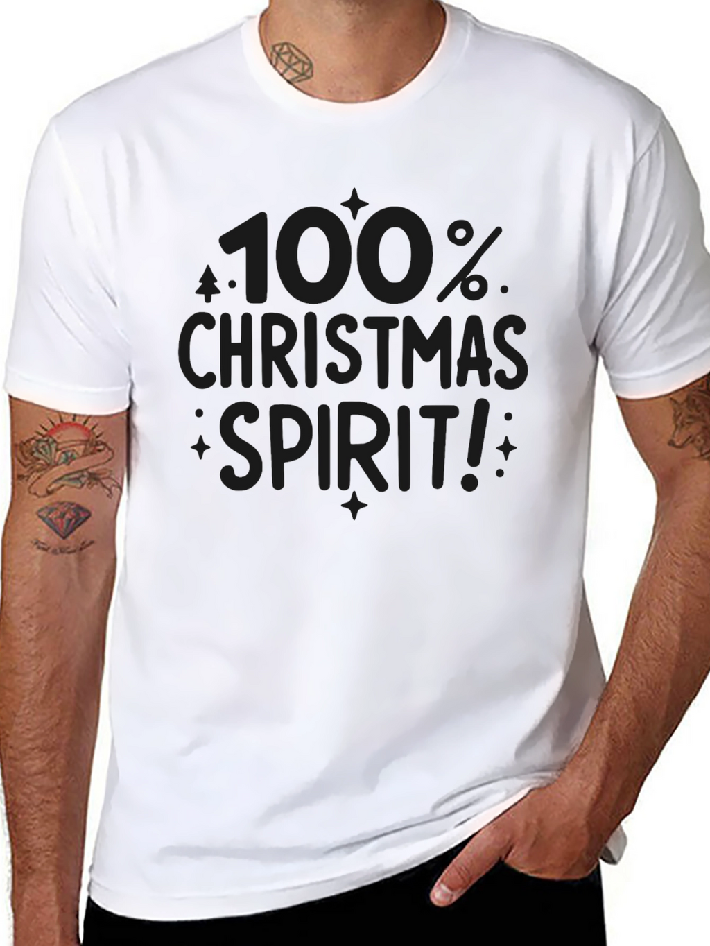 100% Christmas Spirit! Graphic Tee
