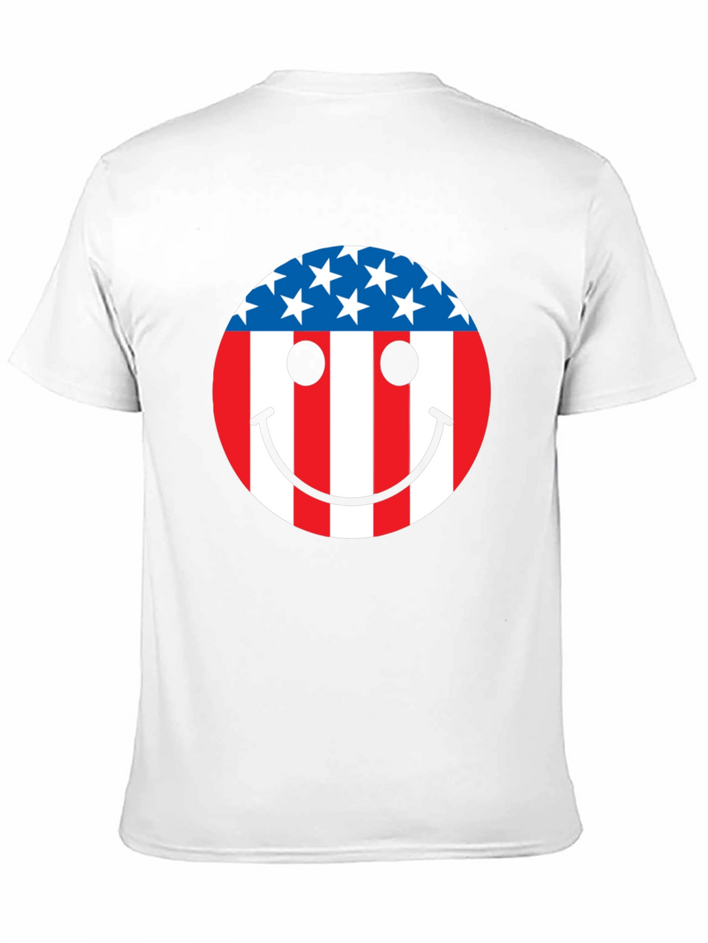 American Flag Smiley Face Patriotic T-Shirt