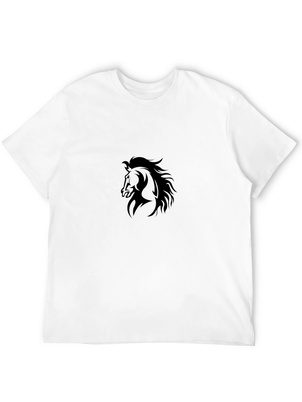 Black Horse Graphic Tee - Stylish Mens T-Shirt