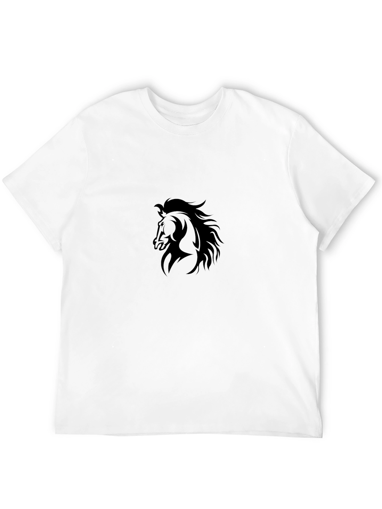 Black Horse Graphic Tee - Stylish Mens T-Shirt