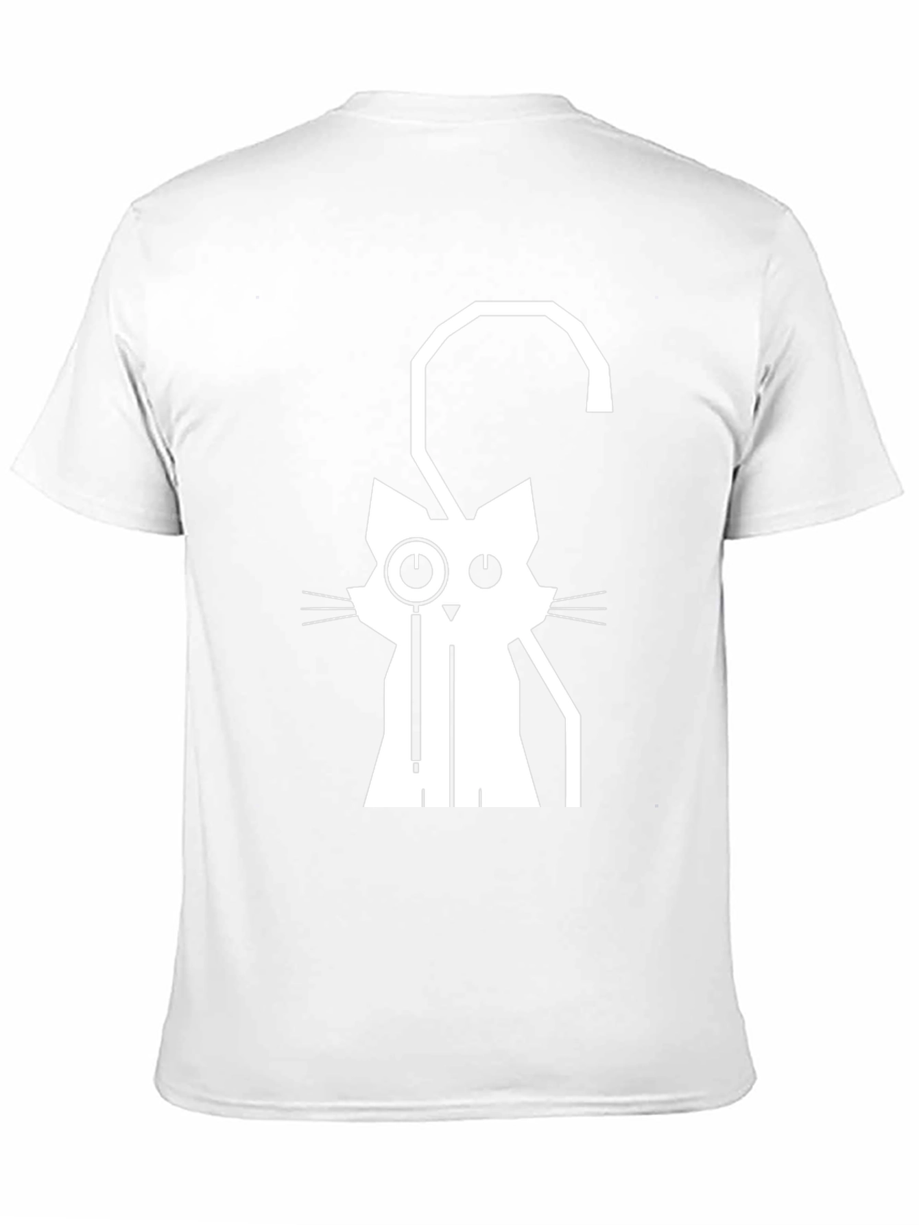 Monocle Cat Graphic Tee - Black
