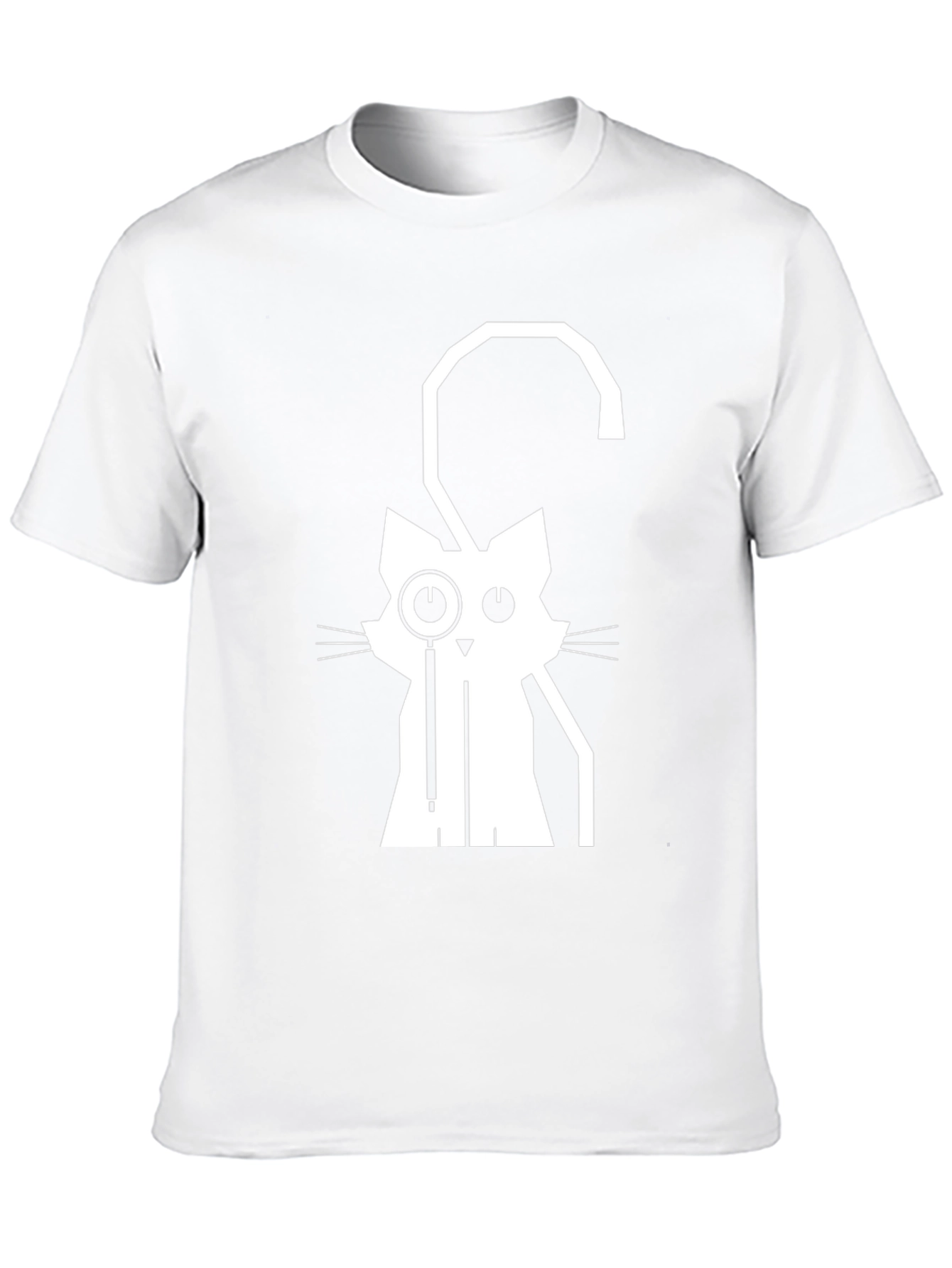 Monocle Cat Graphic Tee - Black