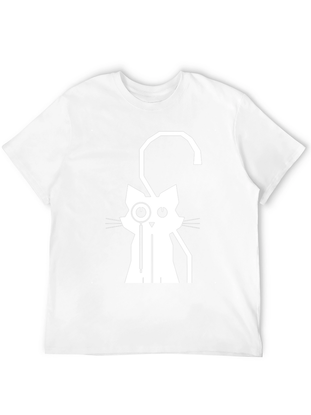 Monocle Cat Graphic Tee - Black