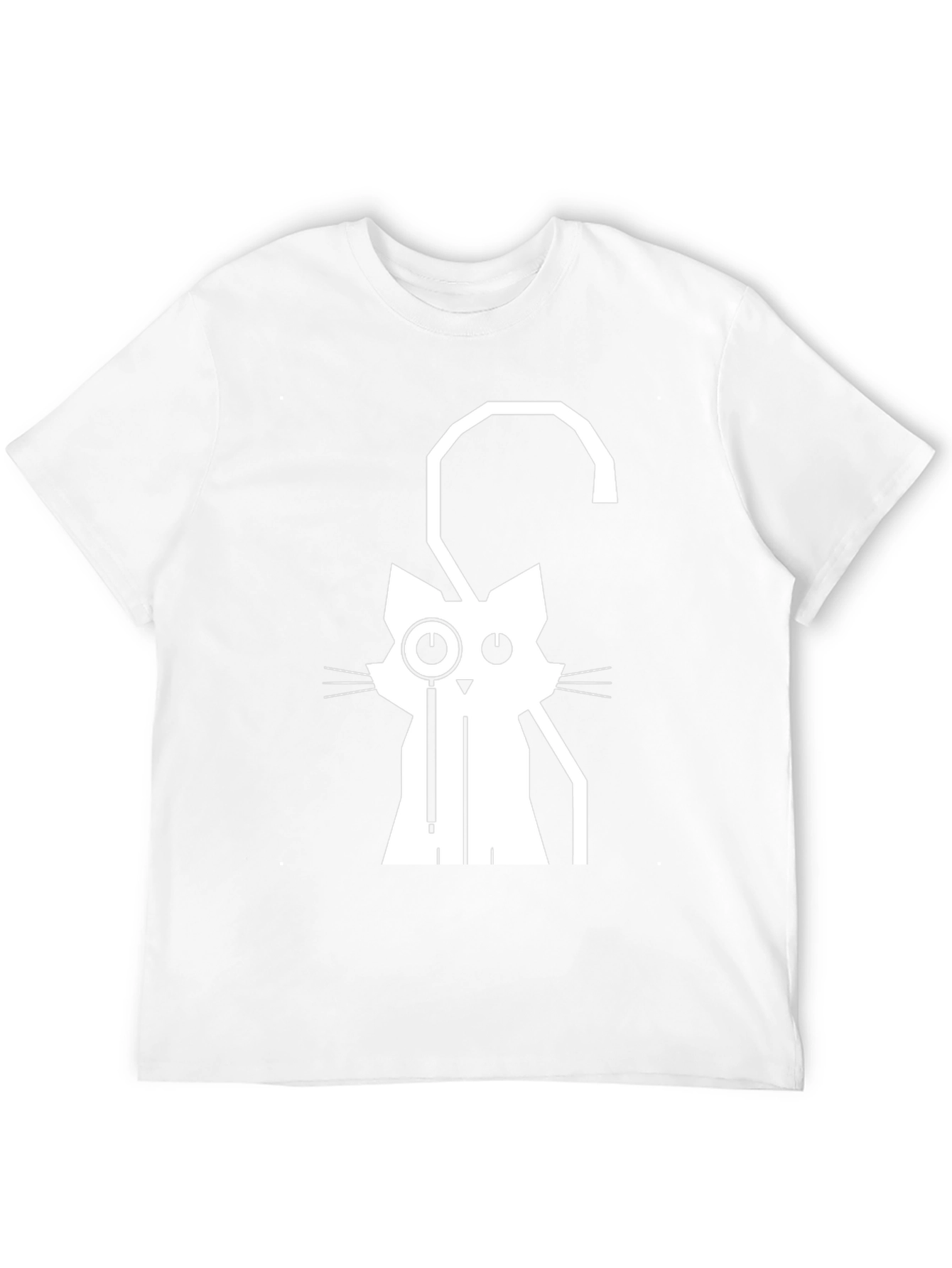 Monocle Cat Graphic Tee - Black