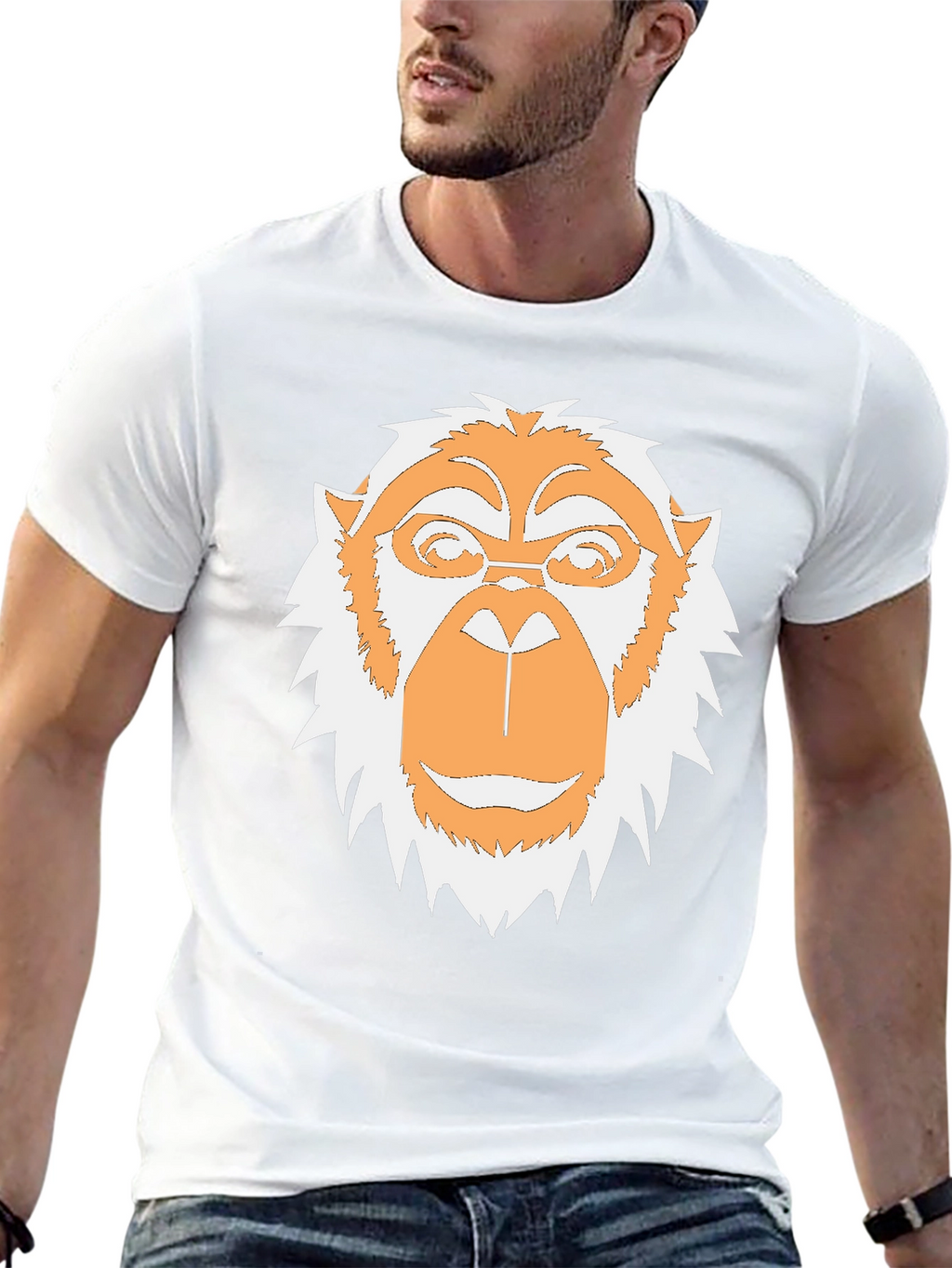 Monkey Face Graphic Tee - Cool Casual Style