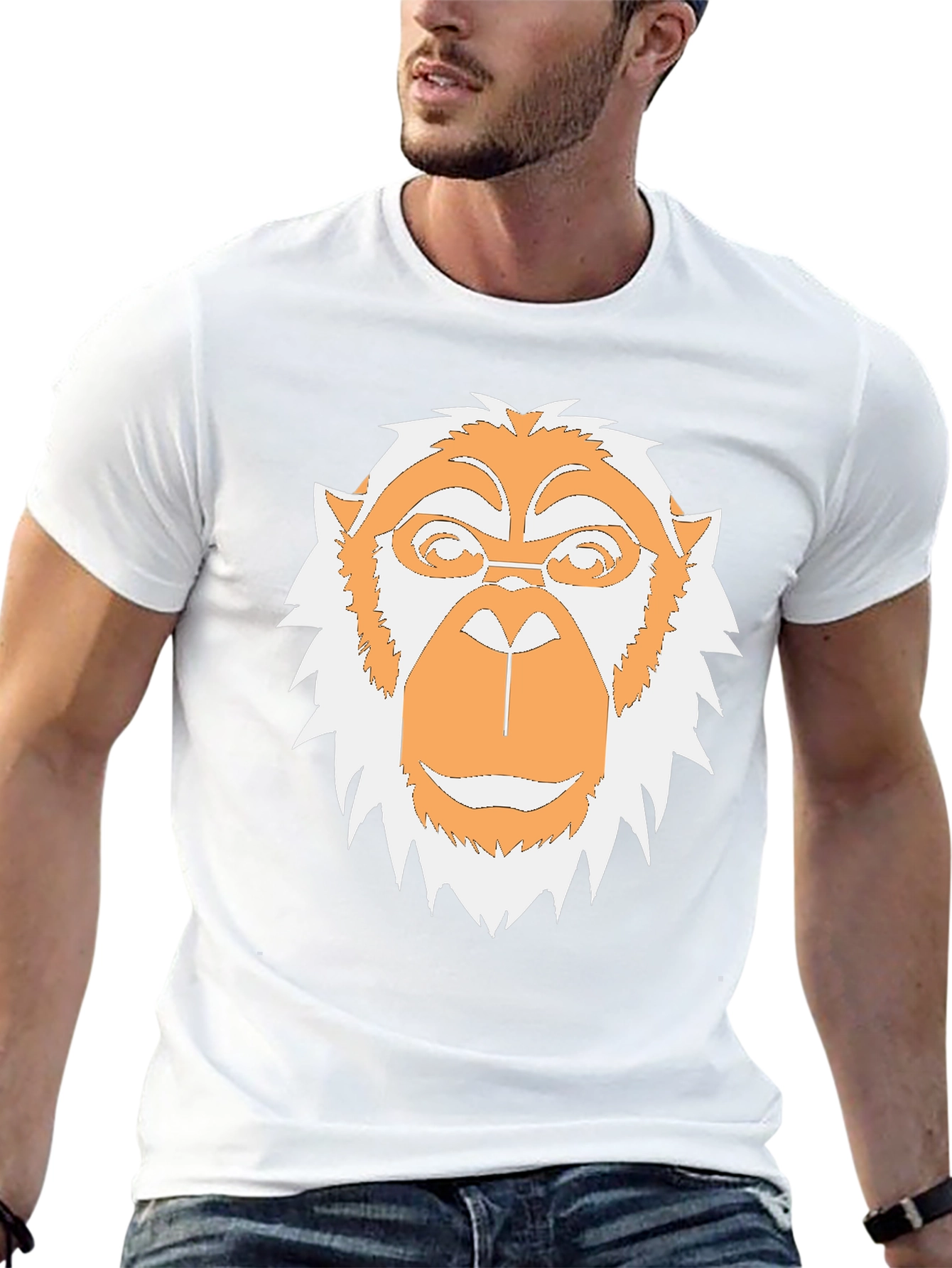 Monkey Face Graphic Tee - Cool Casual Style