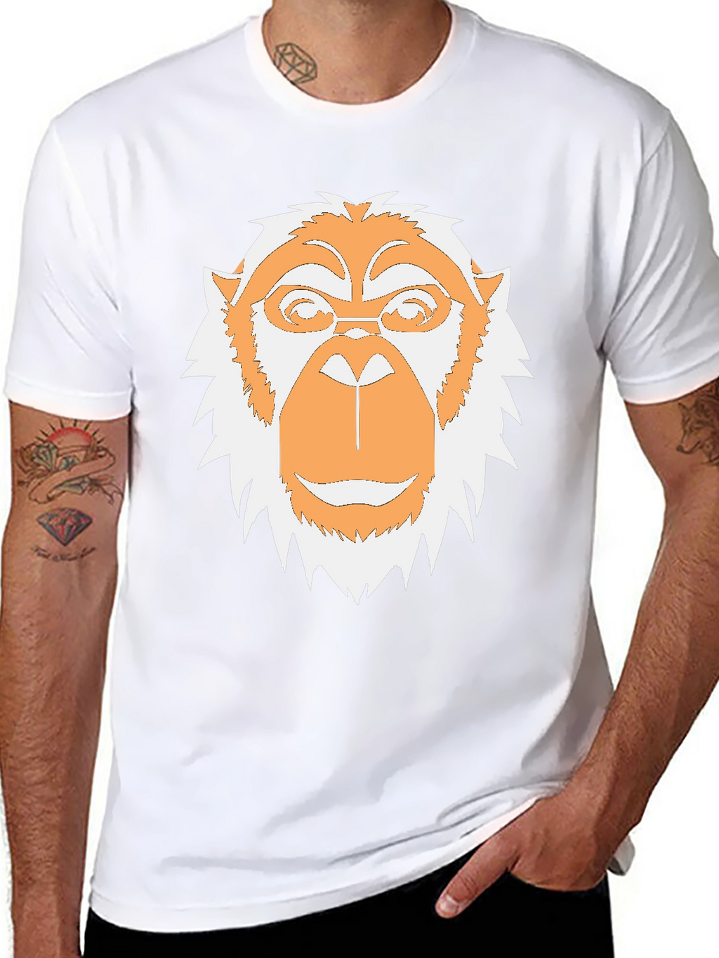 Monkey Face Graphic Tee - Cool Casual Style