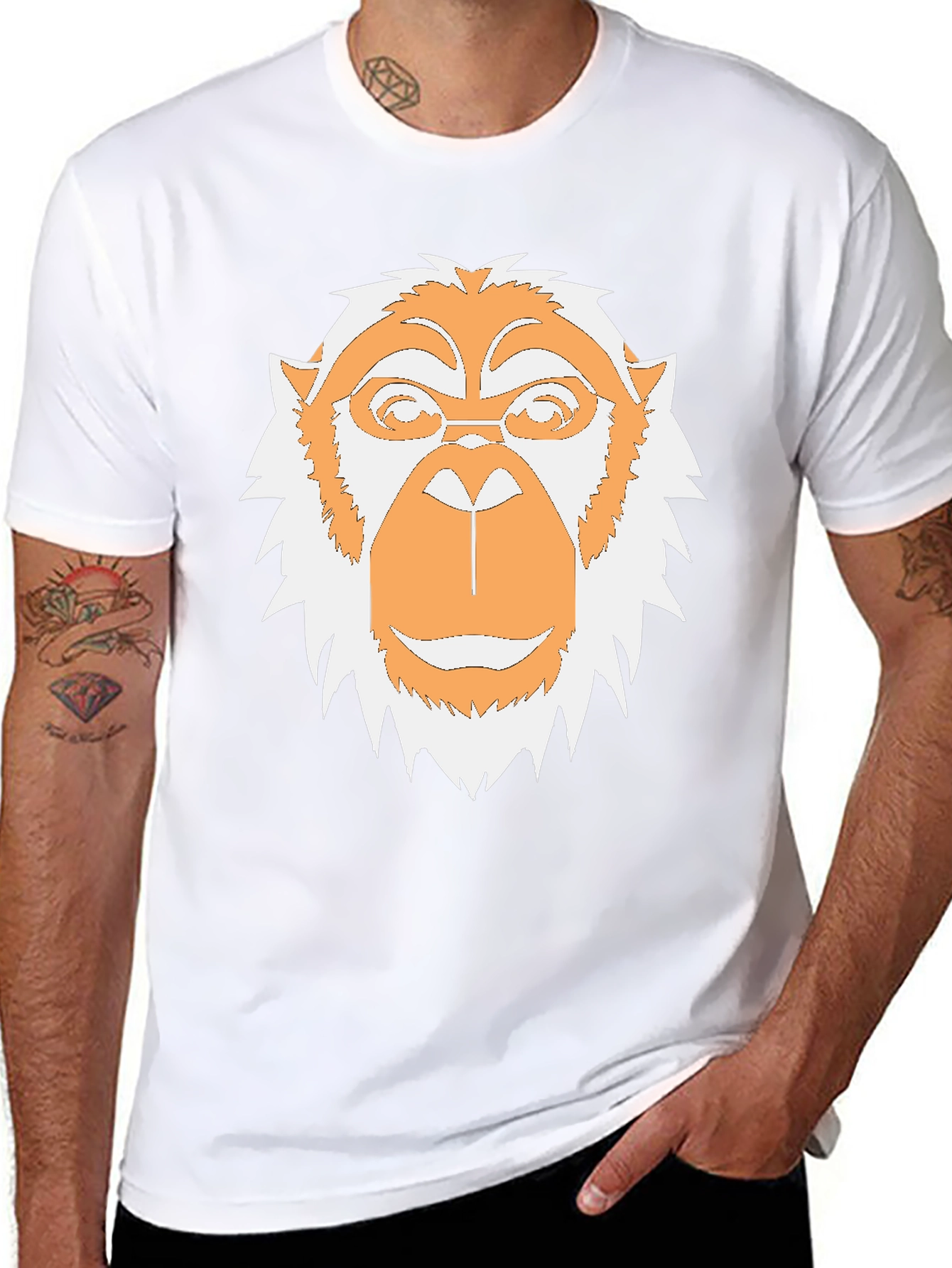 Monkey Face Graphic Tee - Cool Casual Style