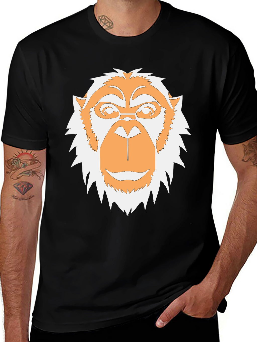 Monkey Face Graphic Tee - Cool Casual Style